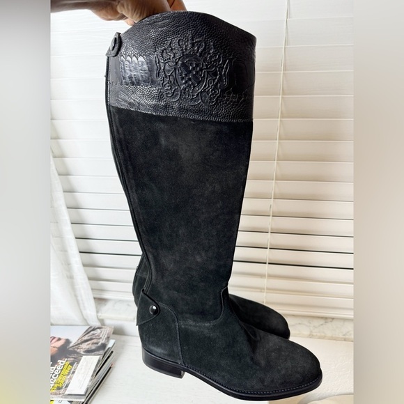 Alberto Fasciani Suede Leather Long Boots - Picture 1 of 8